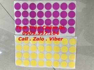Decal tem tròn chấm bi