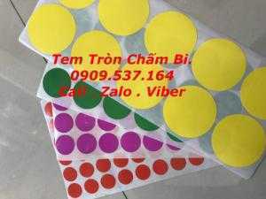 Decal tem tròn chấm bi