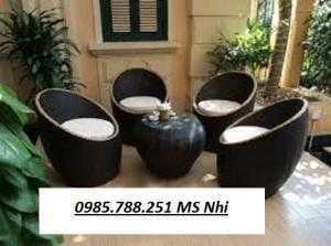 Bàn ghế mây nhựa đan