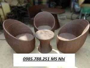 Bàn ghế mây nhựa đan