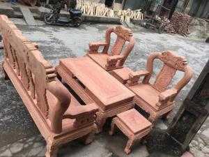 Bộ bàn ghế giả cổ minh quốc voi gỗ hương đá