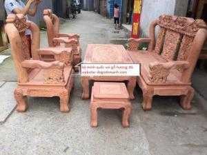 Bộ bàn ghế giả cổ minh quốc voi gỗ hương đá