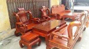 Bộ bàn ghế giả cổ tần thủy hoàng gỗ hương vân