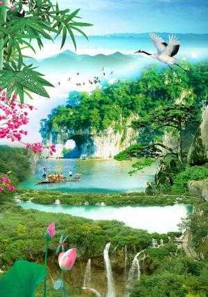 Tranh gạch men 3D phòng khach giá rẻ