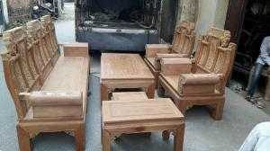 Bộ Bàn Ghế Âu Á Kiểu Như ý Tay Hộp Gỗ Lim Loại 2m2 và 2m4