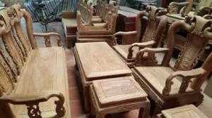 Bộ bàn ghế quốc đào gỗ hương vân