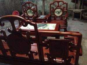 Bộ minh móc mặt đá gỗ gụ