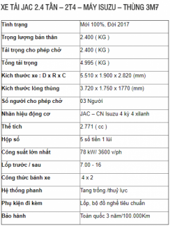 XE TẢI JAC 2.4 TẤN CÔNG NGHỆ ISUZU- VÀO THÀNH PHỐ