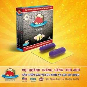DEAL 101 là tổng hợp đặc biệt hoàn toàn nguyên liệu hữu cơ gồm: trà xanh, cam thảo, nhân sâm, Aloevera, muối hữu cơ… giúp hỗ trợ giải độc và chống lại sự mệt mỏi, nhức đầu, khô nước và hôi miệng kể cả dị ứng, tháo chạy do bia và rượu gây ra.