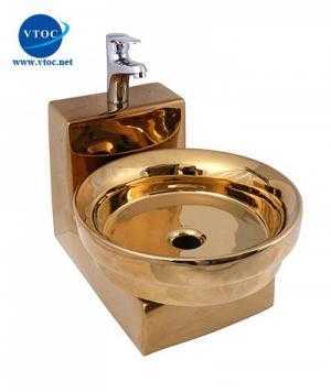 Chậu rửa lavabo bàn đá VTOC 006