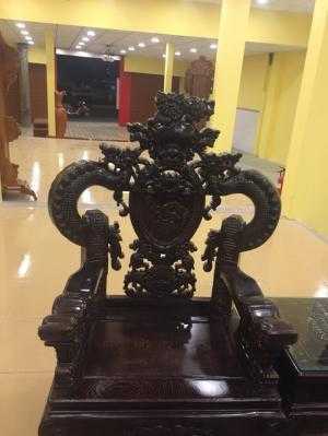 Bộ bàn ghế mun Châu Phi Rồng Đỉnh 6 món - BBG318