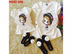 Áo in cặp mẹ con cực xinh