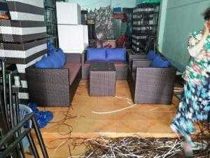 sofa mây cafe phòng lạnh