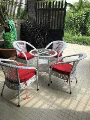 Bàn ghế cafe giả mây giá rẻ