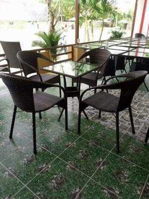 Bàn ghế cafe giả mây giá rẻ