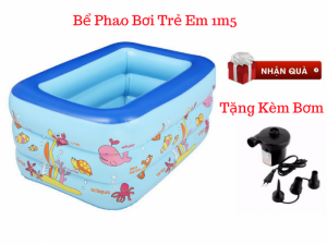 Bể Bơi Phao Trẻ Em Kích thước 150x110x55cm + Tặng Kèm Bơm - MSN1831097