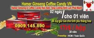 Hamer Ginseng & Coffee Candy kẹo sâm