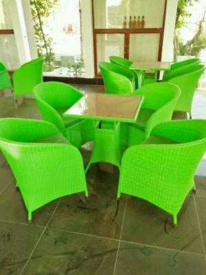 Bàn ghế cafe giả mây giá cạnh tranh