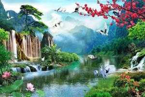 Gạch tranh phong cảnh 3d