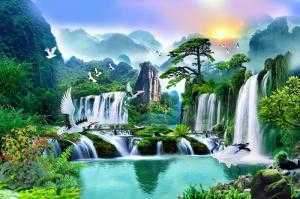 Gạch tranh phong cảnh 3d