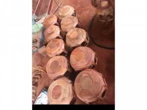 Đôn trống gỗ hương cao 35,5 đk mặt 28