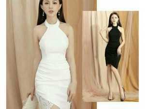Đầm body cổ yếm