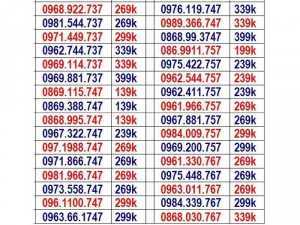 Sim viettel số gánh