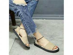 Sandal bản hậu thun rút