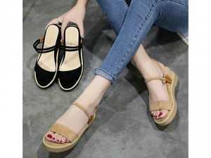 Sandal xuồng dấu đế