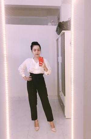 Baggy bèo lưng nhúm dạng quần Tây