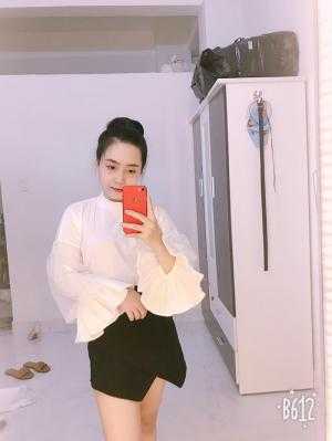 Áo kiểu tay dài phối dập li