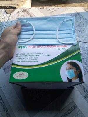 Khẩu trang y tế giá sỉ hàng do công ty sản xuất dụng cụ y tế APT phân phối