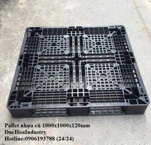 Pallet nhựa cũ 1000x1000x120mm, miễn phí vận chuyển số lượng - Hotline: 0906193788 (Nguyễn Hòa 24/24)