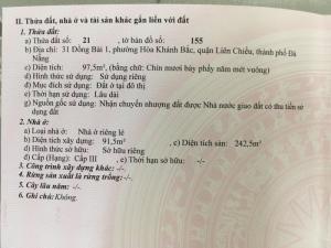Bán Nhà Trung tâm khu phố chợ Hòa Khánh