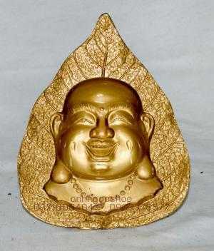 Lá đề Phật 3D không đế bằng đá giả đồng đẹp - giá cực mềm