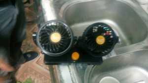 Quạt đôi ô tô 12v 24v đa năng
