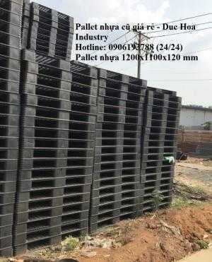 Kho pallet nhựa cũ 1200x1100x120 mm tại tphcm - Liên hệ: 0906193788 (24/24)