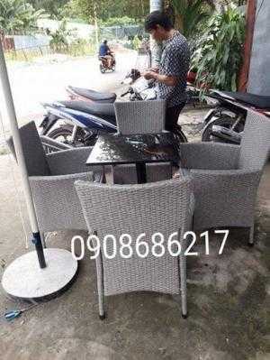 Bàn ghế cafe mây nhựa giá rẻ nhất h8