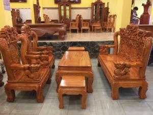 Bộ Bàn Ghế Long Hoa Mai Tay 12.