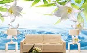 Gạch tranh 3d sứ ngọc hoa ly
