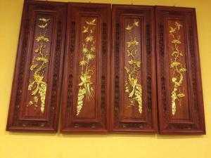 Tranh Tứ Quý Dát Vàng Đẹp Tại Nội Thất Sơn Đông