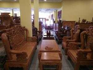 Bộ Bàn Ghế Chạm Rồng Bát Tiên Tay 12.