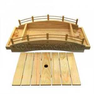 - Cầu gỗ 40cm: Dài 40cm x Rộng 19cm x Cao 12cm (2 tầng + khay lót bên trong) . Giá : 350.000₫
