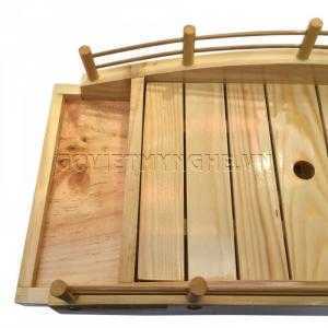- Cầu gỗ 40cm: Dài 40cm x Rộng 19cm x Cao 12cm (2 tầng + khay lót bên trong) . Giá : 350.000₫