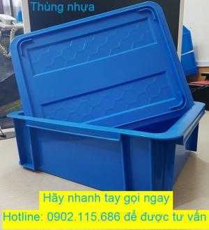 Thùng nhựa B4 ,thùng nhựa đặc có nắp dùng trong phân xưởng