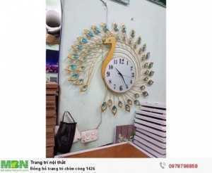 Đồng hồ trang trí chim công 1426
