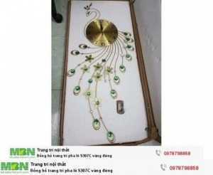 Đồng hồ trang trí pha lê S307C vàng đứng