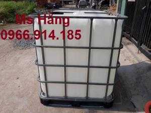 Tank ibc 1000 lít,bồn nhựa đựng hóa chất 1000 lít cũ