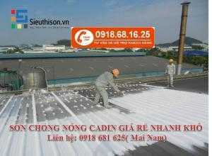Sơn chống nóng mái tôn Cadin màu trắng giá rẻ cho nhà cấp bốn ở Sài Gòn