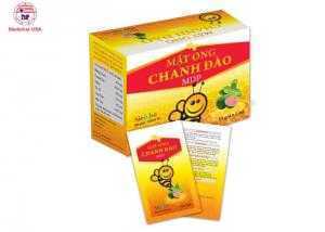 Sirô Mật Ong Chanh Đào hộp 25 gói x 5ml